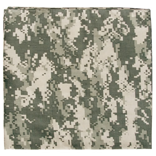 Pañuelo 55 x 55 cm ARMY ACU DIGITAL de algodón con bordes rematados y estampado camuflaje