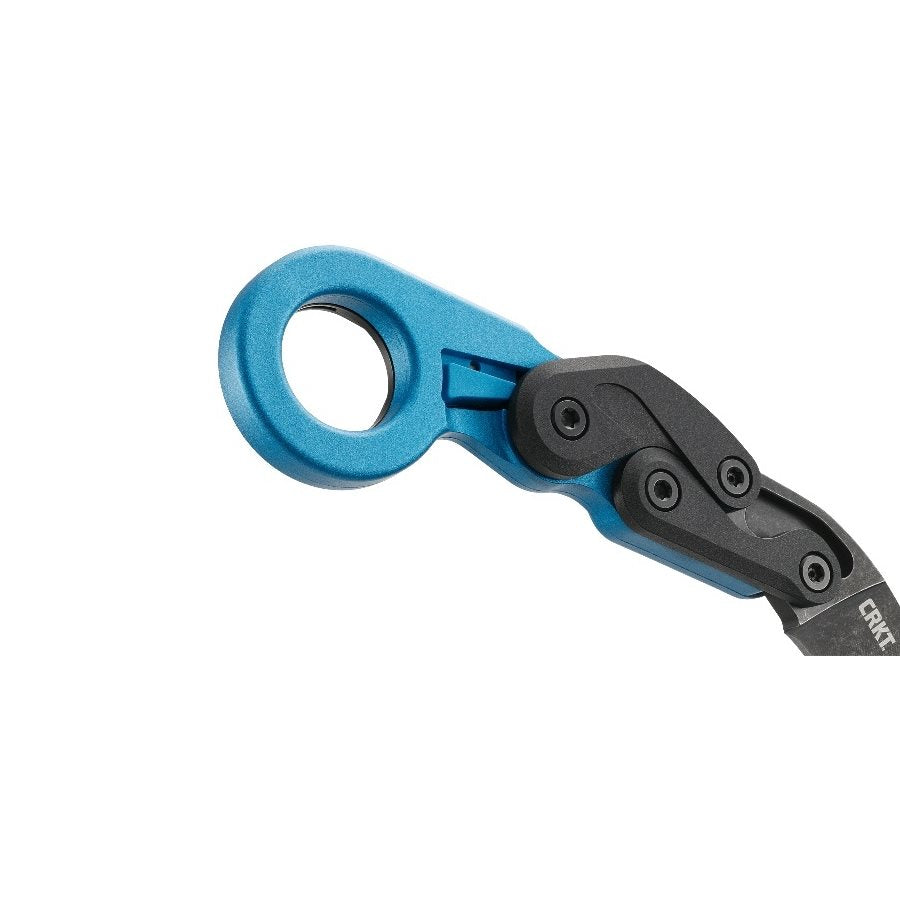 Navaja plegable PROVOKE karambit azul, hoja 6,3 cm de acero al carbono, filo liso y clip de bolsillo