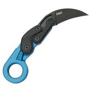 Navaja plegable PROVOKE karambit azul, hoja 6,3 cm de acero al carbono, filo liso y clip de bolsillo