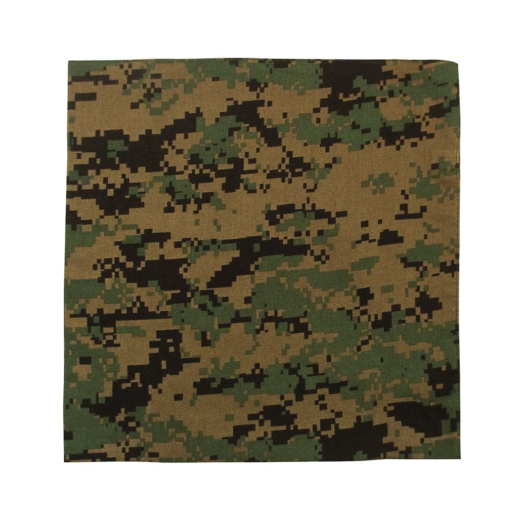 Pañuelo 55 x 55 cm ARMY ACU DIGITAL de algodón con bordes rematados y estampado camuflaje