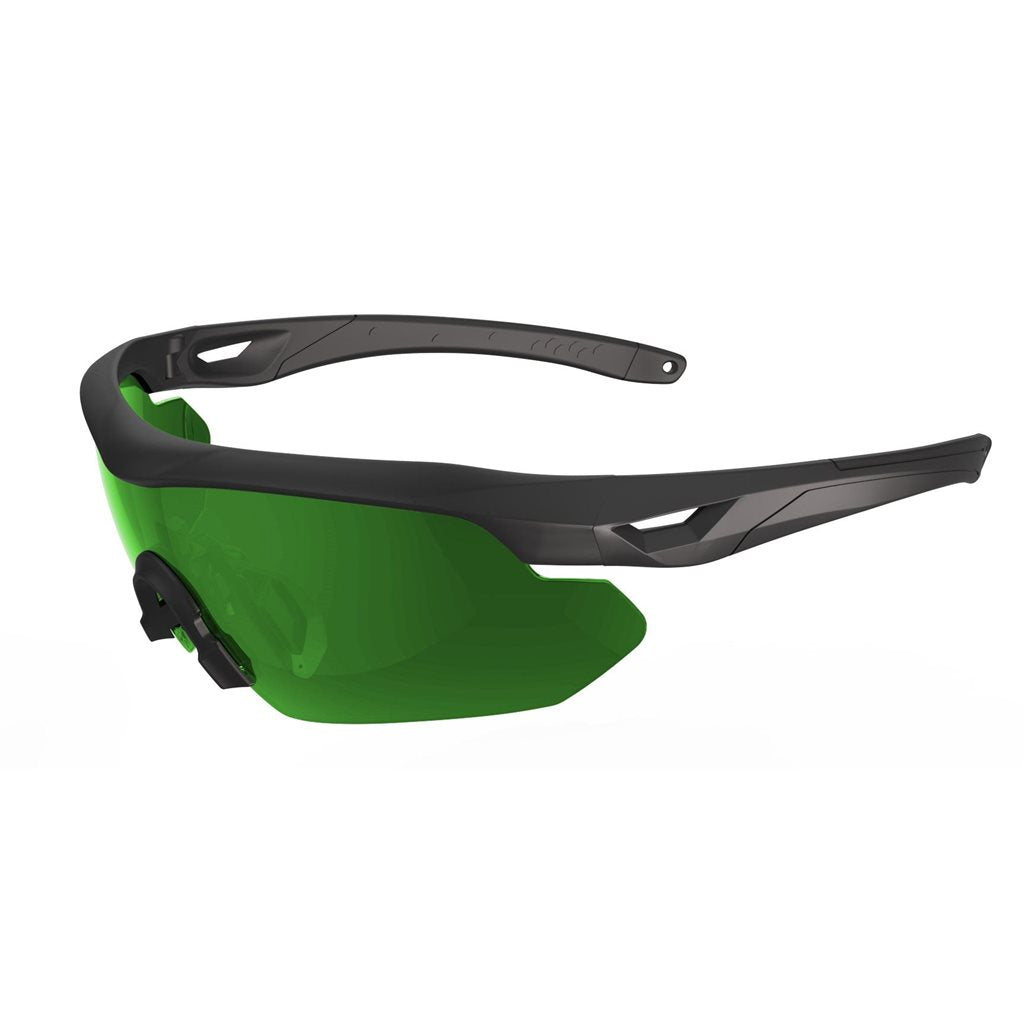 Gafas de tiro Nighthawk PRO con cristales verdes y patillas finas