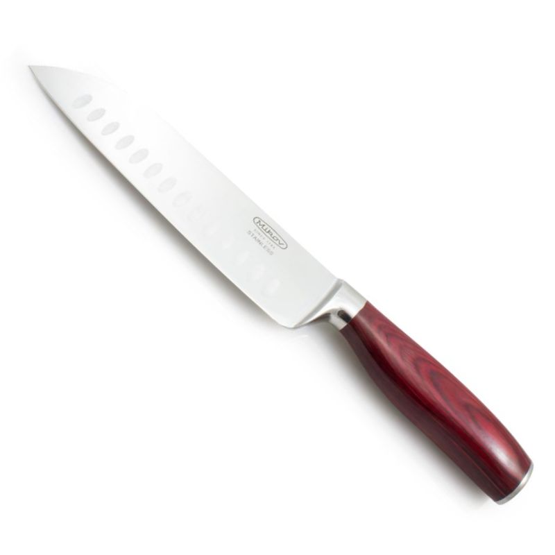 Cuchillo santoku RUBY, hoja acero DIN 1.4116 55 HRC