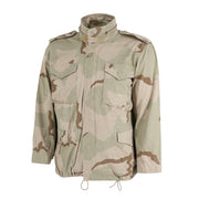 Chaqueta M65 usada, vista frontal, estilo parka militar