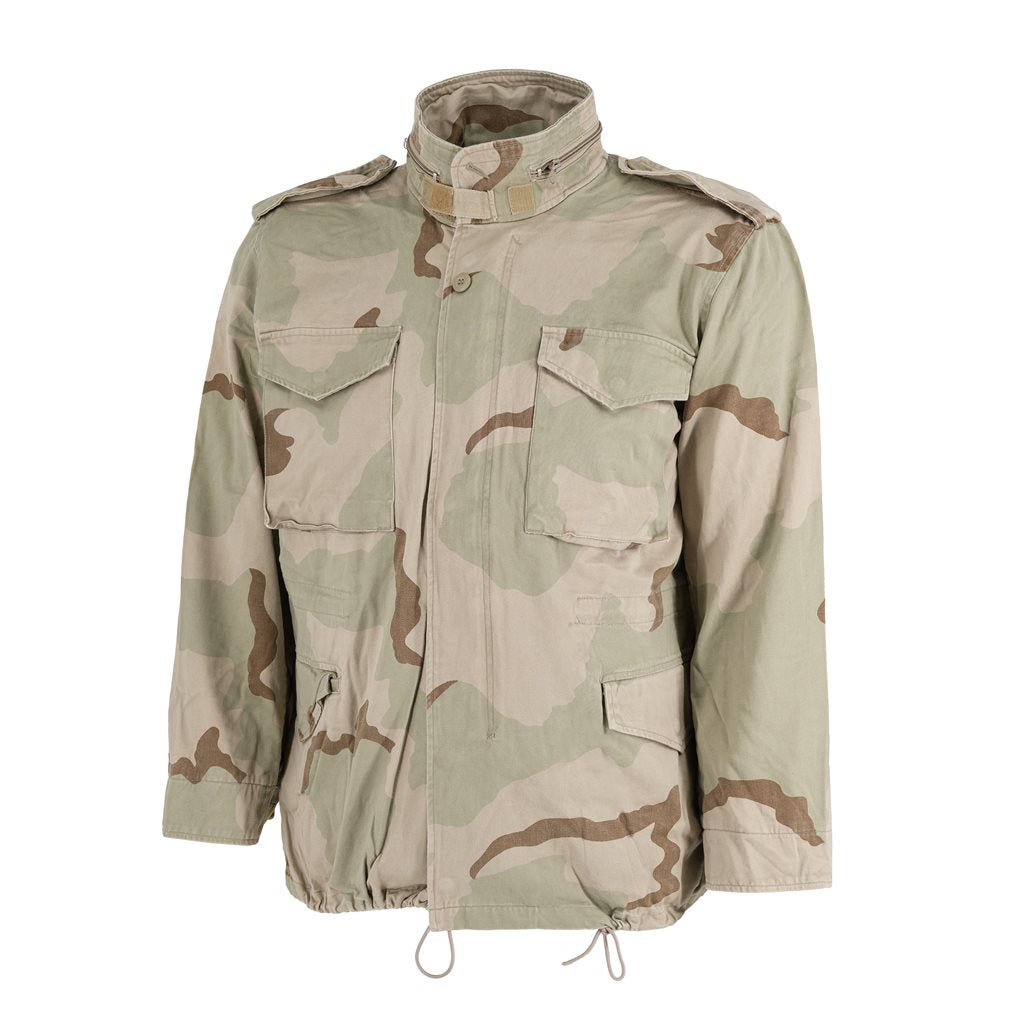 Chaqueta M65 usada, vista frontal, estilo parka militar