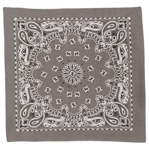 Pañuelo TRAINMEN gris 55 x 55 cm estilo western 100% algodón