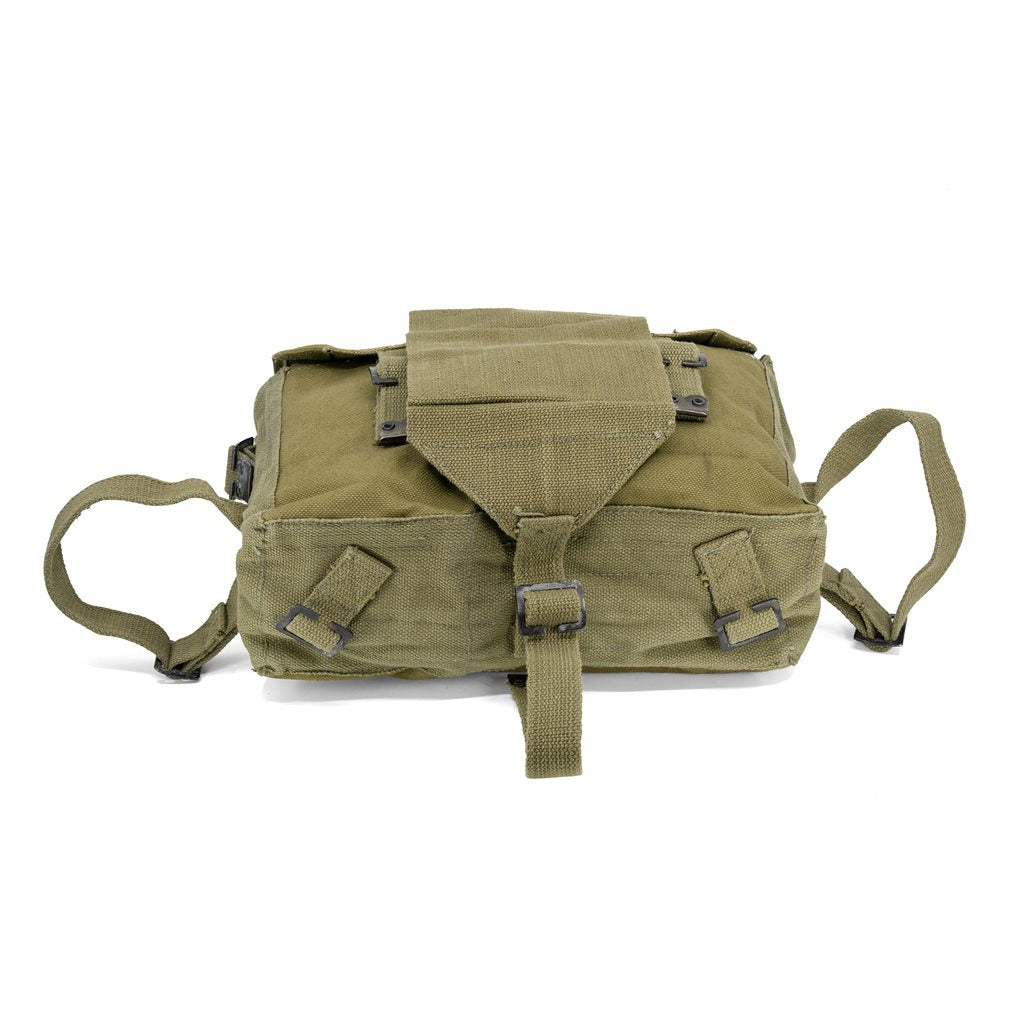 Bolsa de campaña griega M37 original WWII, tipo británico, aprox. 31 x 19 x 11 cm
