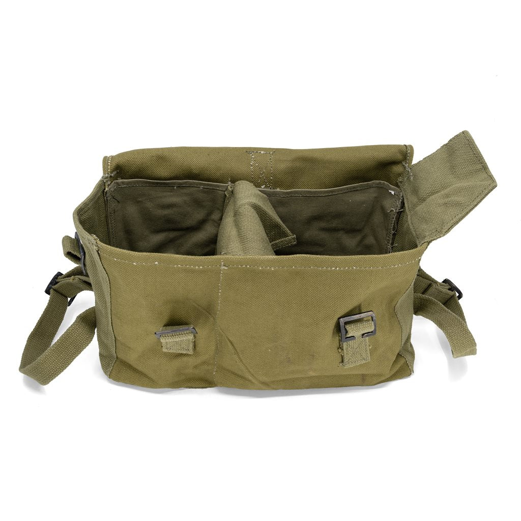 Bolsa de campaña griega M37 original WWII, tipo británico, aprox. 31 x 19 x 11 cm