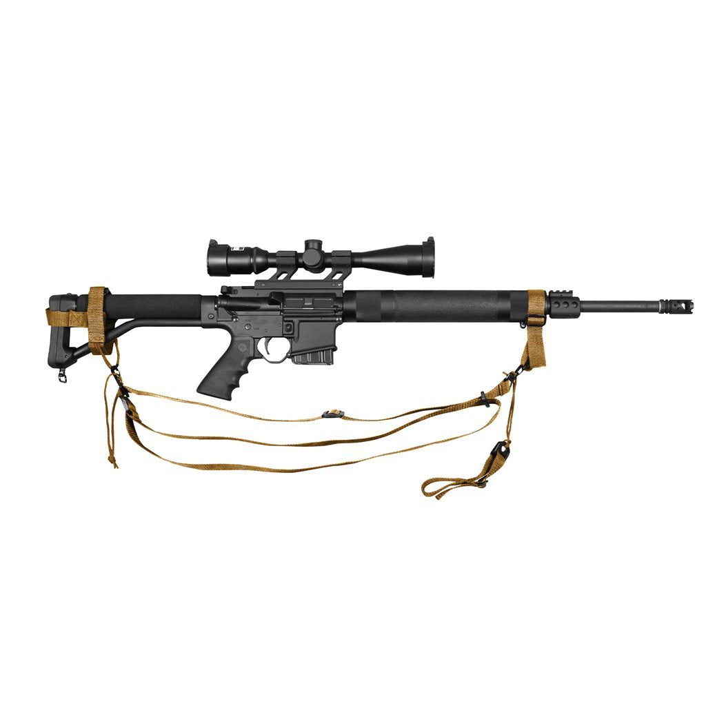Correa para arma tres puntos Military negra, ancho 3,1 cm, polipropileno