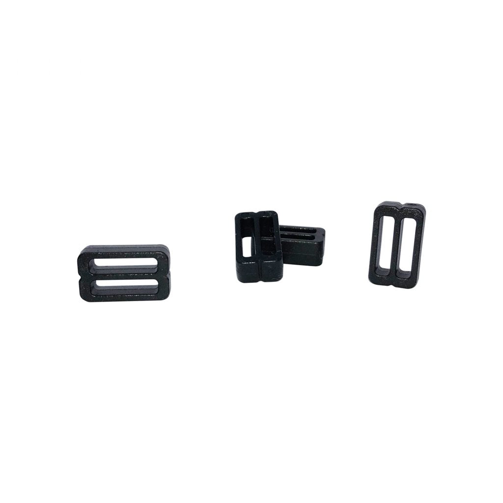Anillas FIXPLUS SLIM FIT en plástico TR90, 17 x 10 x 6 mm, negro, pack de 4