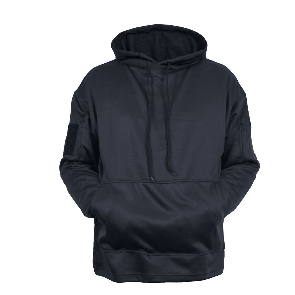 Sudadera CONCEALED CARRY azul oscuro con capucha y bolsillos en las mangas