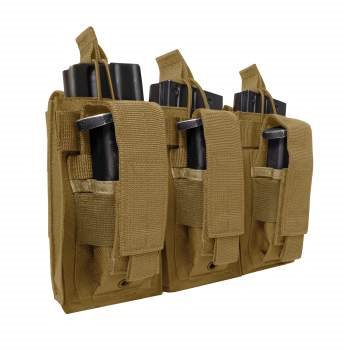 Funda KANGAROO para 3 cargadores AR/AK y 3 cargadores de pistola, color coyote