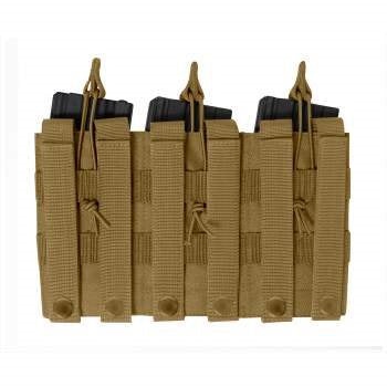 Funda KANGAROO para 3 cargadores AR/AK y 3 cargadores de pistola, color coyote