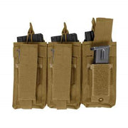 Funda KANGAROO para 3 cargadores AR/AK y 3 cargadores de pistola, color coyote