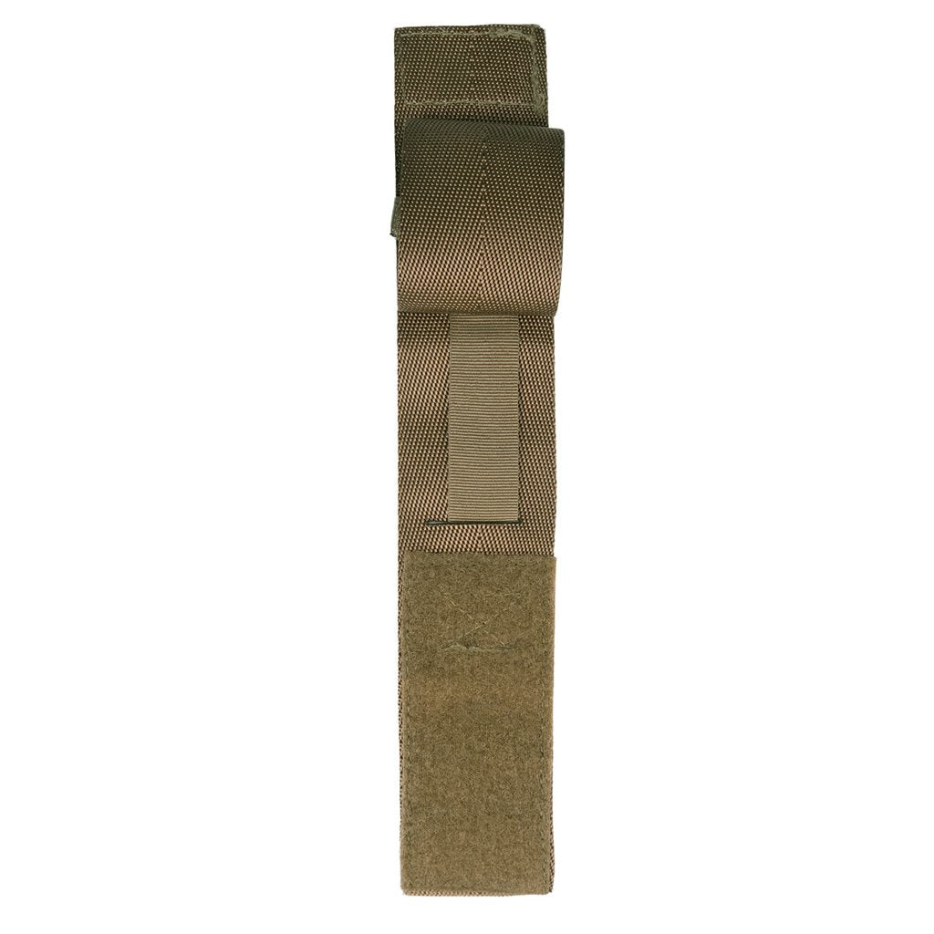 Correa COMMANDO de nylon coyote con solapa protectora y cierre de velcro