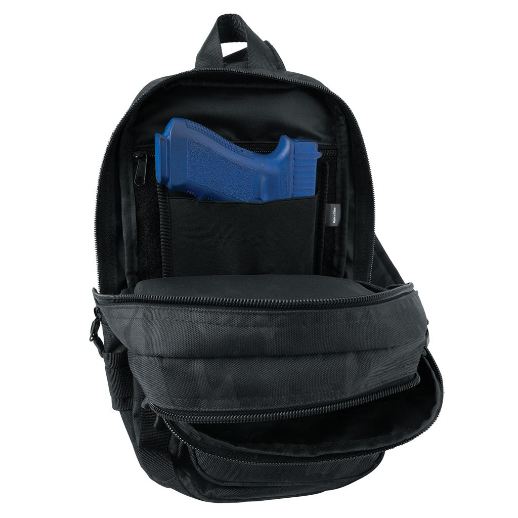 Mochila bandolera TACTICAL TRAVELER en poliéster 600D con revestimiento PVC