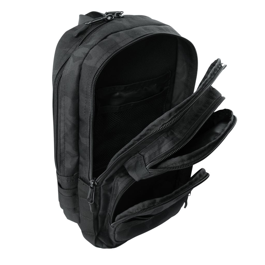 Mochila bandolera TACTICAL TRAVELER en poliéster 600D con revestimiento PVC