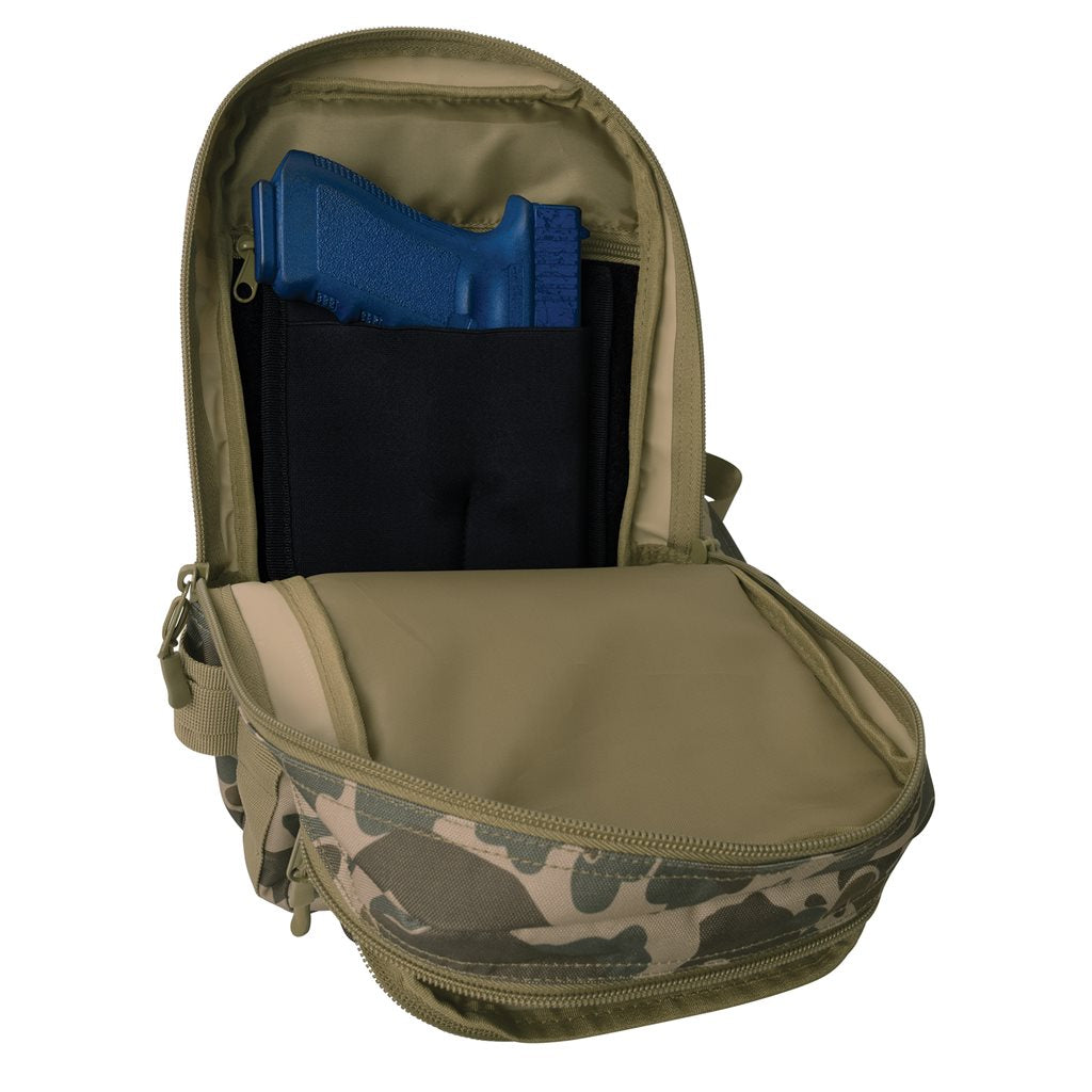 Mochila bandolera TACTICAL TRAVELER en poliéster 600D con revestimiento PVC