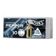 Cartuchos de gas PEPPER 9 mm R para revólveres, pack 10 uds WALTHER