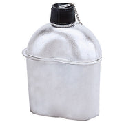 Cantimplora de aluminio tipo US WWII 1 L con tapón plástico en cadena