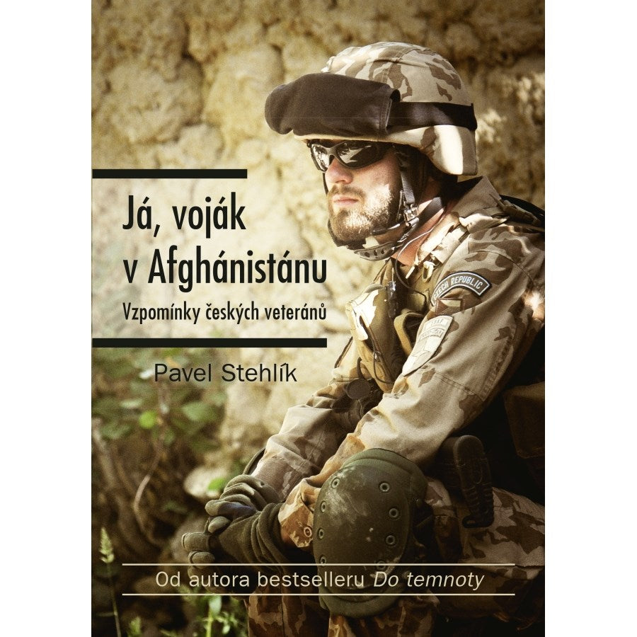 Portada del libro 'JÁ, VOJÁK V AFGHÁNISTÁNU' de Pavel Stehlík, encuadernado sobre veteranos de guerra