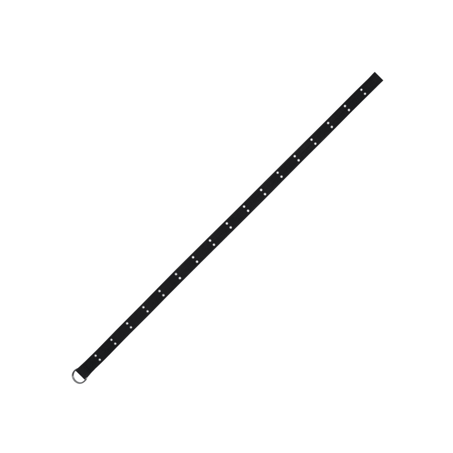Cinturón vintage D-ring negro para mujer de algodón con remaches, ancho aprox. 4 cm