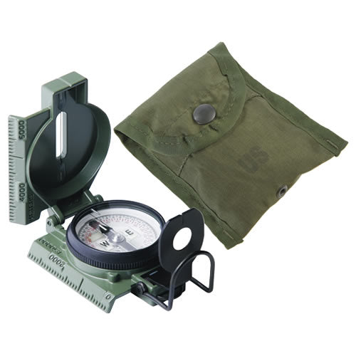 Brújula Cammenga US Model 27 fosforescente en caja de aluminio