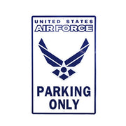 Cartel metálico PARKING AIR FORCE 46 x 30,5 cm con lámina protectora