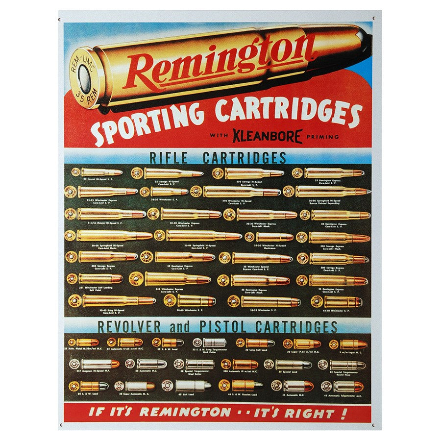 Cartel REMINGTON - náboje, 41 x 32 cm