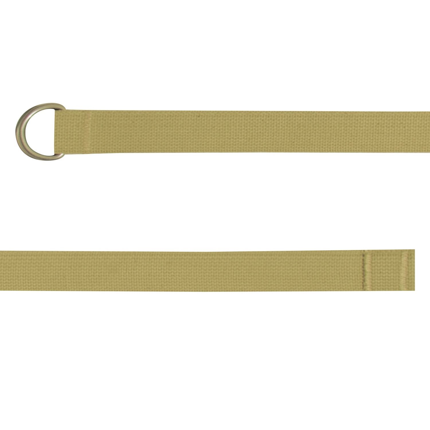 Cinturón Military D-Ring Expedition en color khaki, cinturón de algodón con cierre de anillas en D, ancho 32 mm