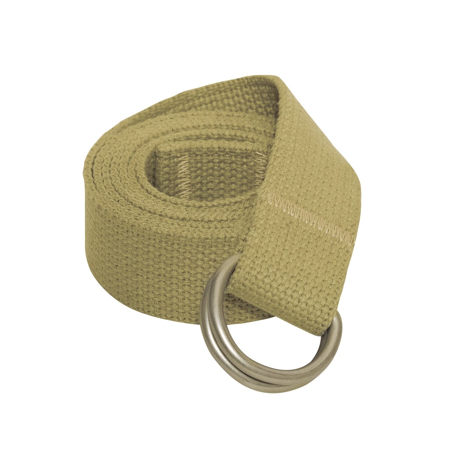 Cinturón Military D-Ring Expedition en color khaki, cinturón de algodón con cierre de anillas en D, ancho 32 mm