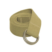 Cinturón Military D-Ring Expedition en color khaki, cinturón de algodón con cierre de anillas en D, ancho 32 mm
