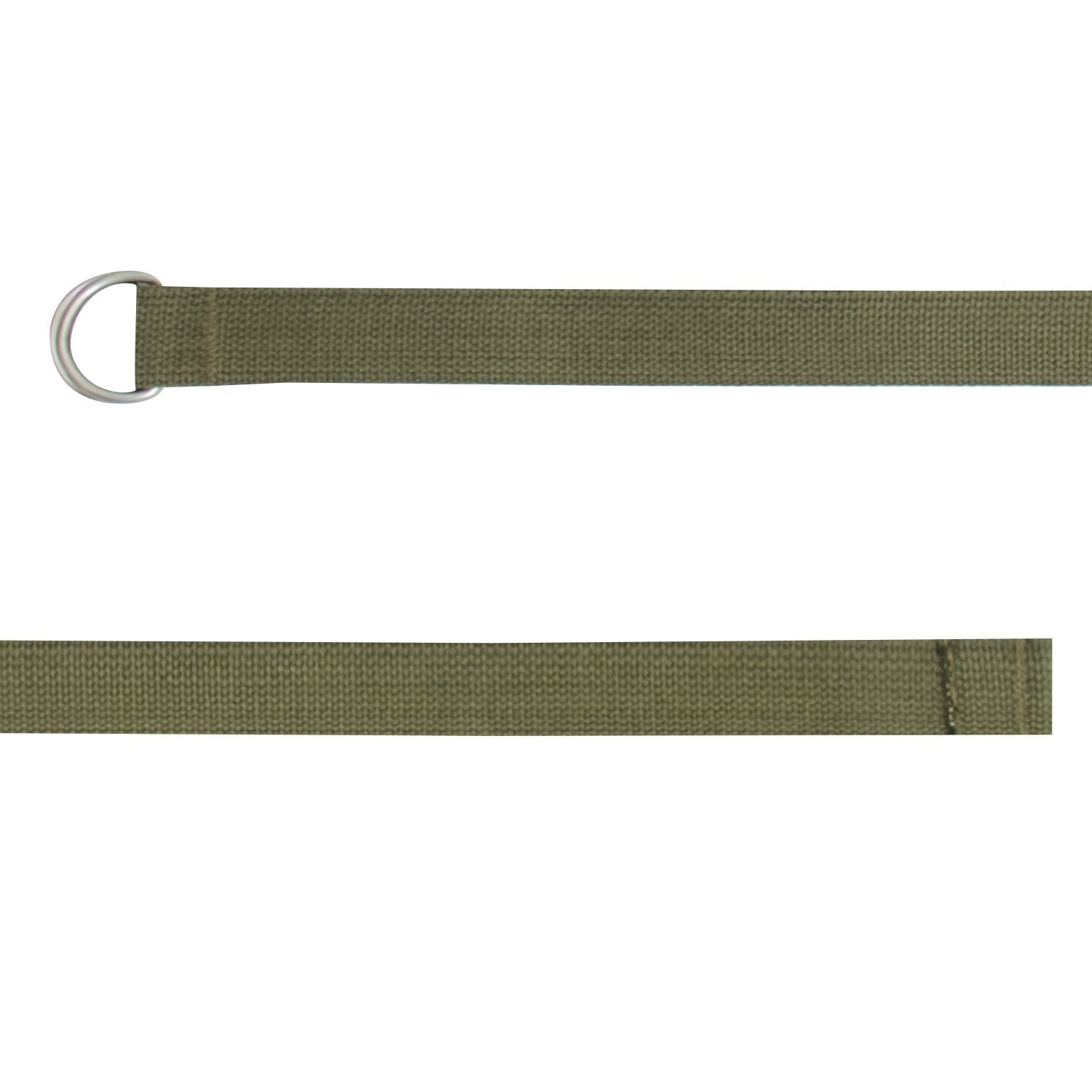 Cinturón Military D-Ring Expedition verde de algodón 32 mm con anillas D metálicas