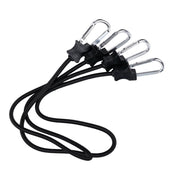 Gomas elásticas 90 cm con mosquetones, 2 unidades, negro