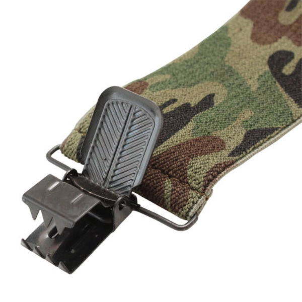 Tirantes anchos X para pantalón US WOODLAND con clips metálicos y goma 5 cm ajustable