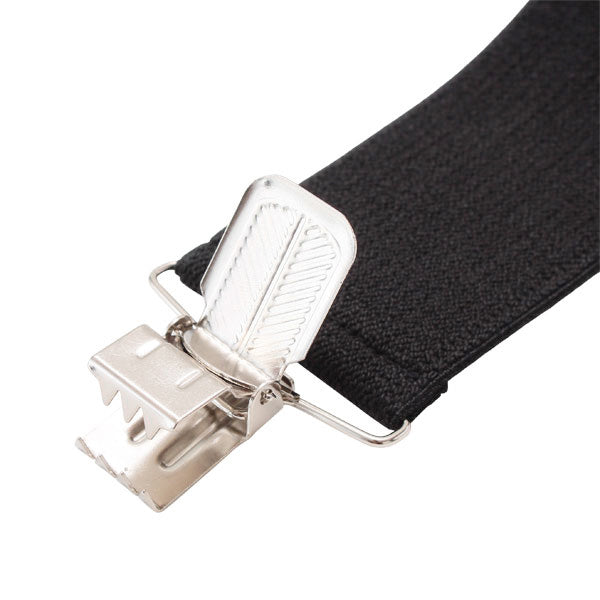 Tirantes US negros para pantalones en X con clips metálicos, goma 5 cm ajustable hasta 100 cm