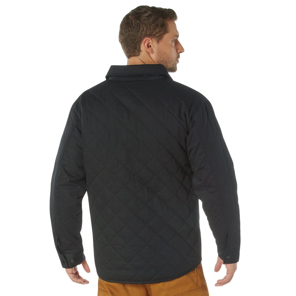 Chaqueta acolchada Diamond Quilt negra de algodón (producto)