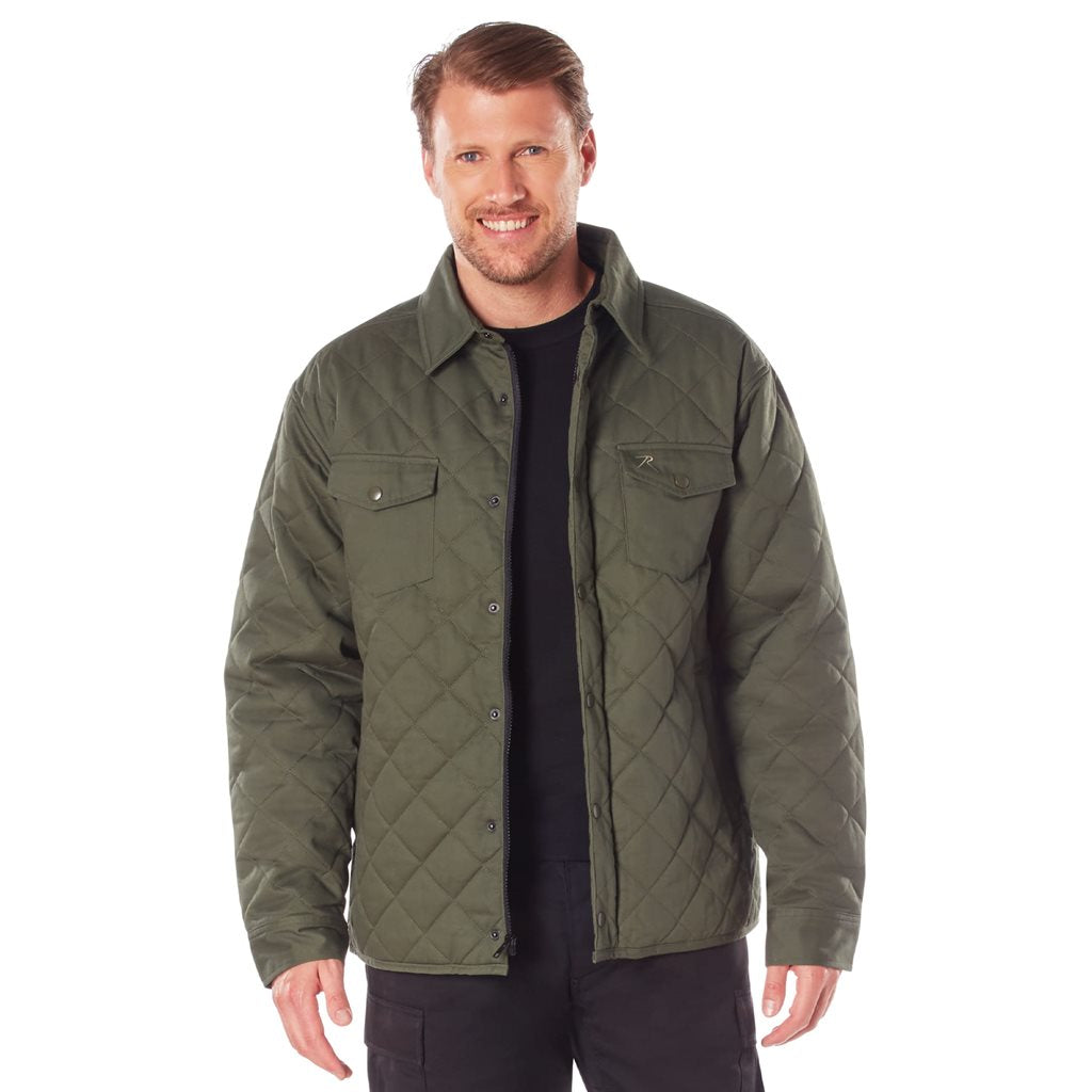 Chaqueta acolchada DIAMOND QUILT de algodón verde