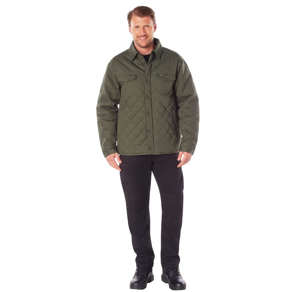Chaqueta acolchada DIAMOND QUILT de algodón verde
