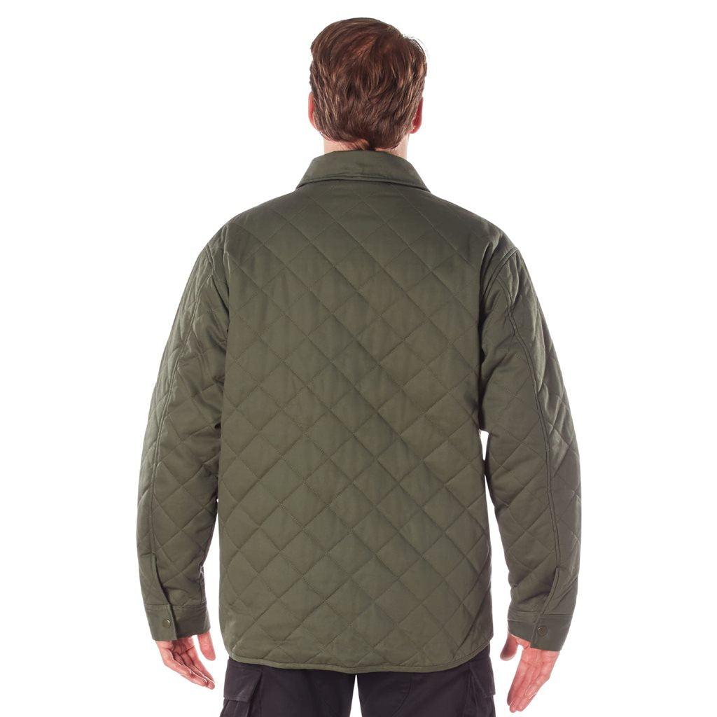 Chaqueta acolchada DIAMOND QUILT de algodón verde