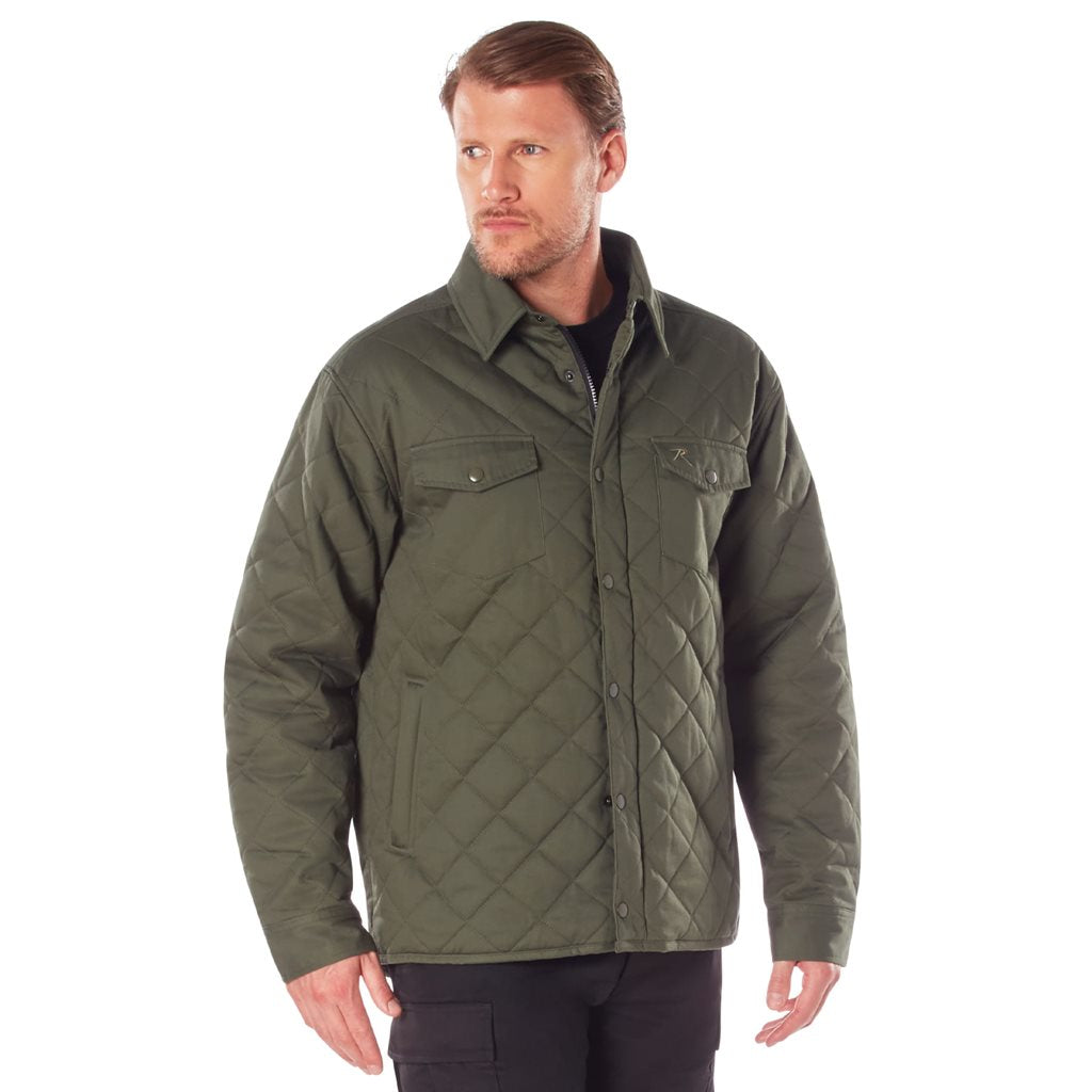 Chaqueta acolchada DIAMOND QUILT de algodón verde
