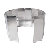 Pantalla cortavientos de aluminio para hornillos, 12 láminas, longitud aprox. 98 cm, peso 310 g