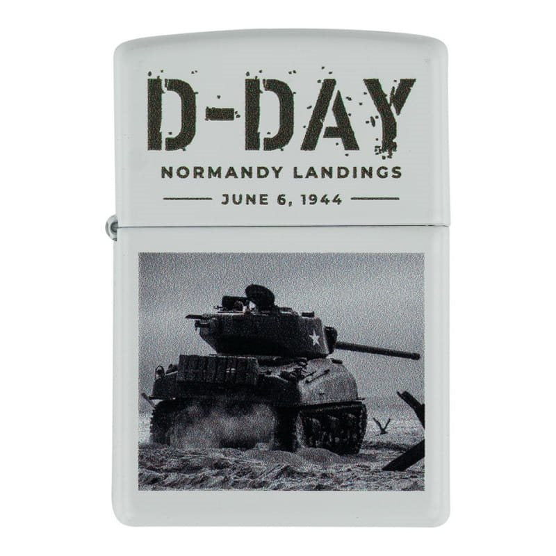 Encendedor ZIPPO D-Day Sherman de gasolina, vista del producto