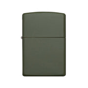 Encendedor Zippo de gasolina verde mate en caja de regalo