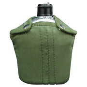 Cantimplora de aluminio US 1 Qt con funda verde