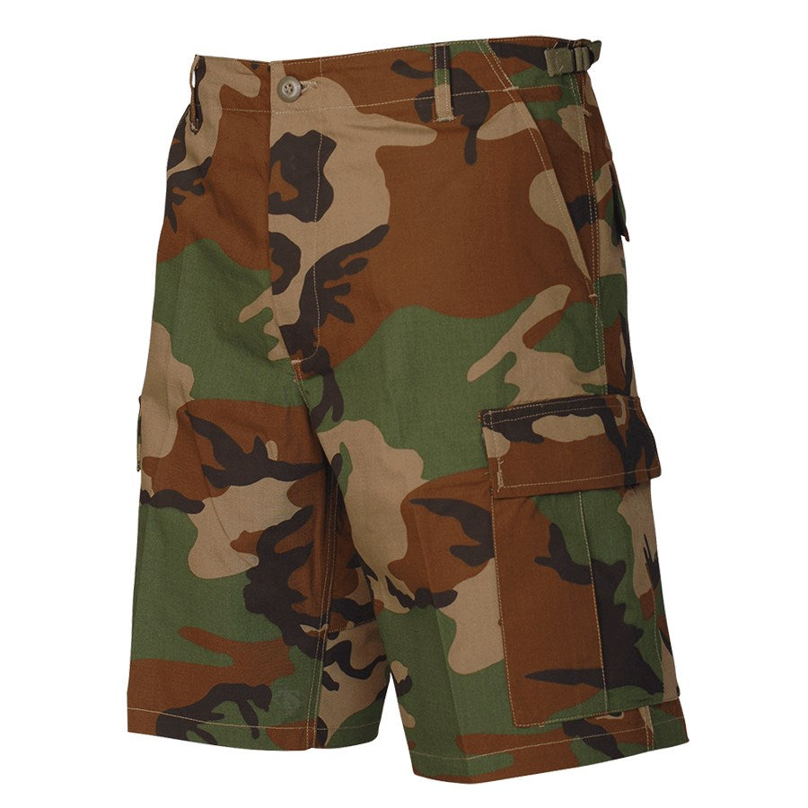 Shorts Tru-Spec TRU BDU rip-stop Woodland en algodón con bolsillos y ajuste de cintura