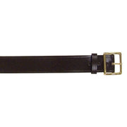 Cinturón GARRISON de cuero negro con hebilla dorada, ancho 45 mm