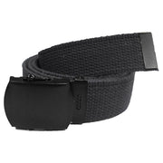 Cinturón negro de algodón 32 mm con hebilla metálica negra, talla 110