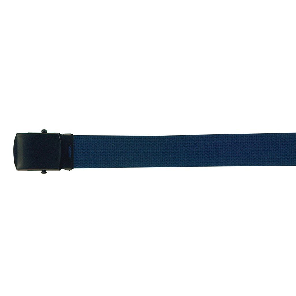 Cinturón de algodón negro con hebilla metálica negra, ancho 32 mm, talla 135