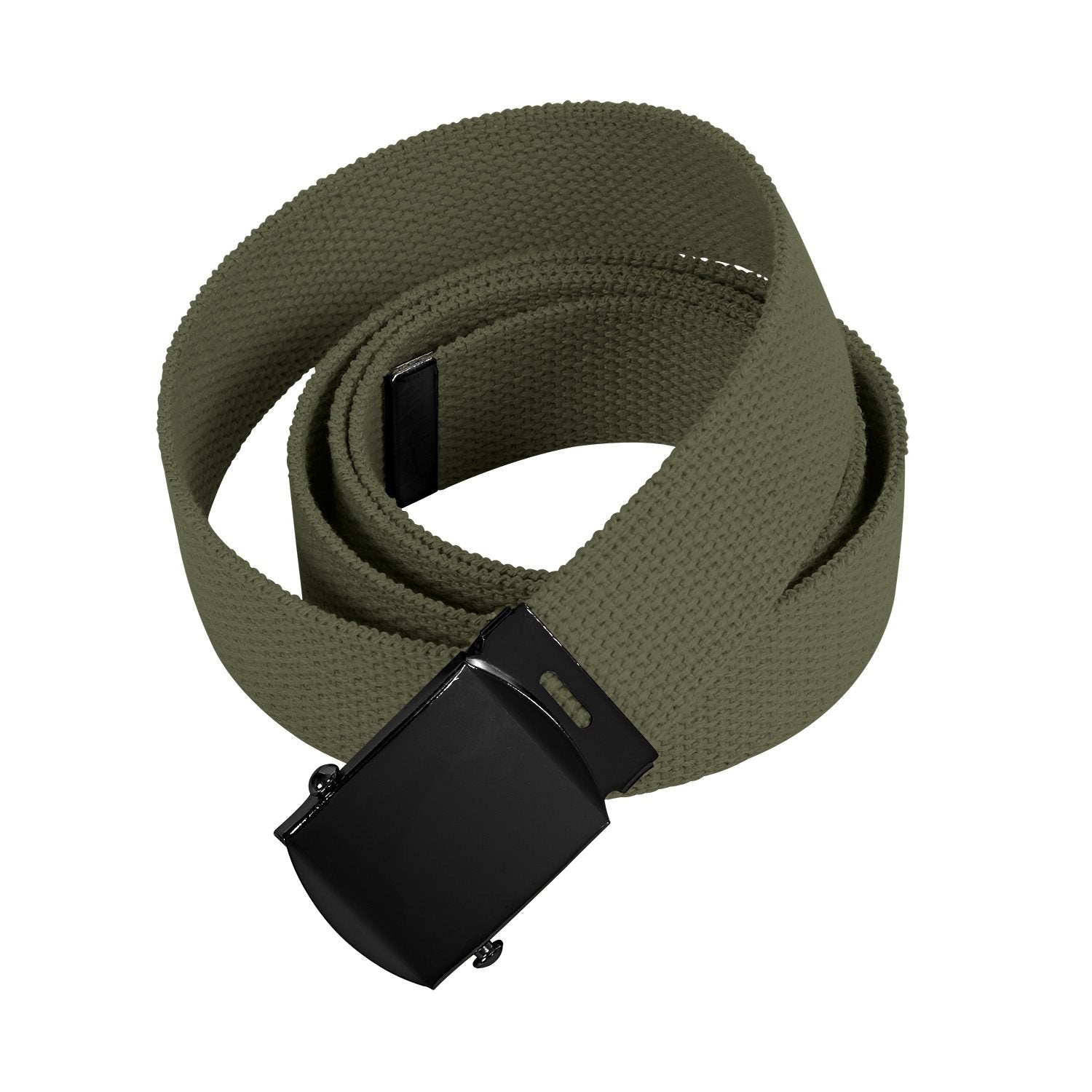 Cinturón de algodón negro con hebilla metálica negra, ancho 32 mm, talla 135