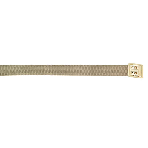 Cinturón negro de algodón 32 mm con hebilla metálica dorada, longitud aprox. 135 cm
